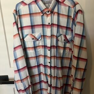 OP Men's Vibrant Plaid Button Down Shirt
